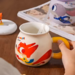 ⁦1Pc Random - Ceramic Mug 500ml Disney Orignal with Lid and Straw - Zootopia⁩ - الصورة ⁦7⁩