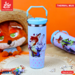 Thermal Mug 900ml with Lid and Handle - Zootopia Blue
