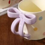 ⁦1Pc Random - Ceramic Mug 360ml Disney Orignal with Creative Ribbon – Stitch⁩ - الصورة ⁦2⁩