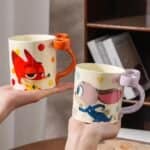 ⁦1Pc Random - Ceramic Mug 360ml Disney Orignal with Creative Ribbon – Zootopia⁩ - الصورة ⁦2⁩