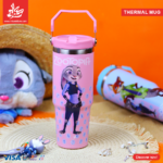 Thermal Mug 900ml with Lid and Handle - Zootopia Pink - Judy