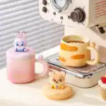 ⁦1Pc Random – Ceramic Mug 350ml Disney Orignal With a 3D Character Lid – Zootopia⁩ - الصورة ⁦4⁩
