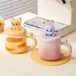 ⁦1Pc Random – Ceramic Mug 350ml Disney Orignal With a 3D Character Lid – Zootopia⁩ - الصورة ⁦7⁩