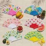 ⁦1Pc Random - Large Folding Hand Fan - Fruits⁩ - الصورة ⁦3⁩