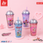 1Pc Random - Acrylic Ice Cup With Chalemoh - Powerpuff