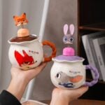 1Pc Random - High Value Ceramic Mug 500ml Disney Orignal With Lid - Zootopia