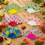 1Pc Random - Large Folding Hand Fan - Fruits