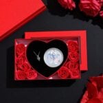 Exclusive Pearl Necklace Jewelry With Rose Gift Box - Heart Red Edition