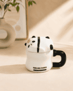 ⁦1Pc Random - 3D Ceramic Mug Sleep Bear With Lid - 400ml⁩ - الصورة ⁦3⁩