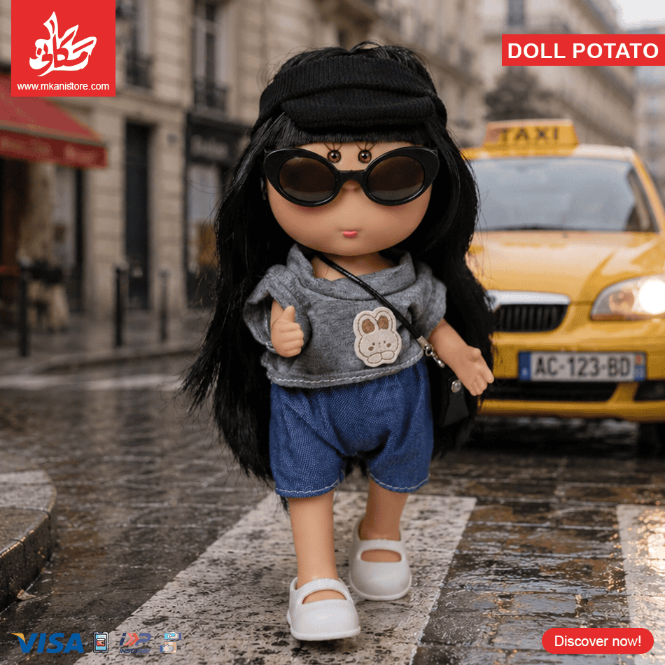 غ274 Hard Rubber Doll Potato With Music Barbie 22Cm - Style 16 - الصورة 1