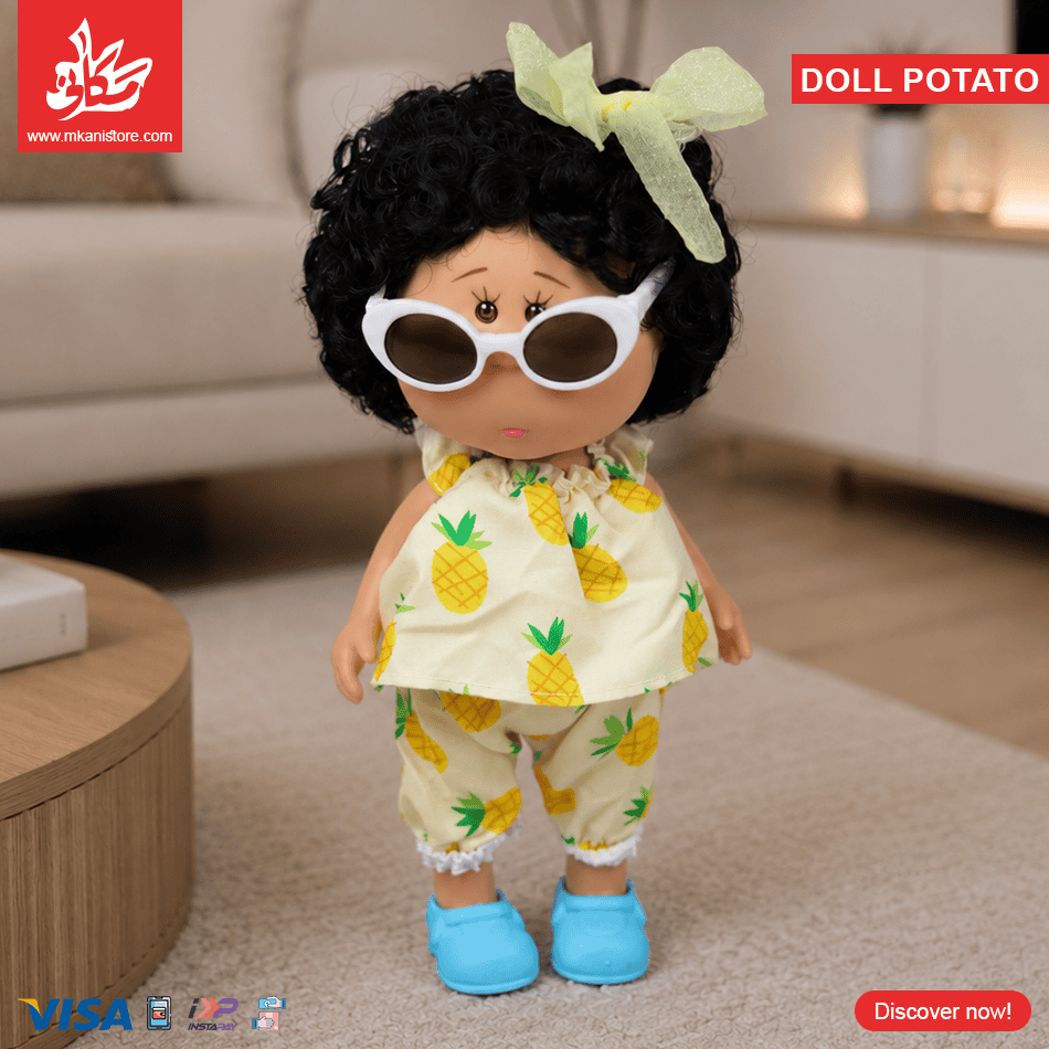 غ276 Hard Rubber Doll Potato With Music Barbie 22Cm - Style 18 - الصورة 1