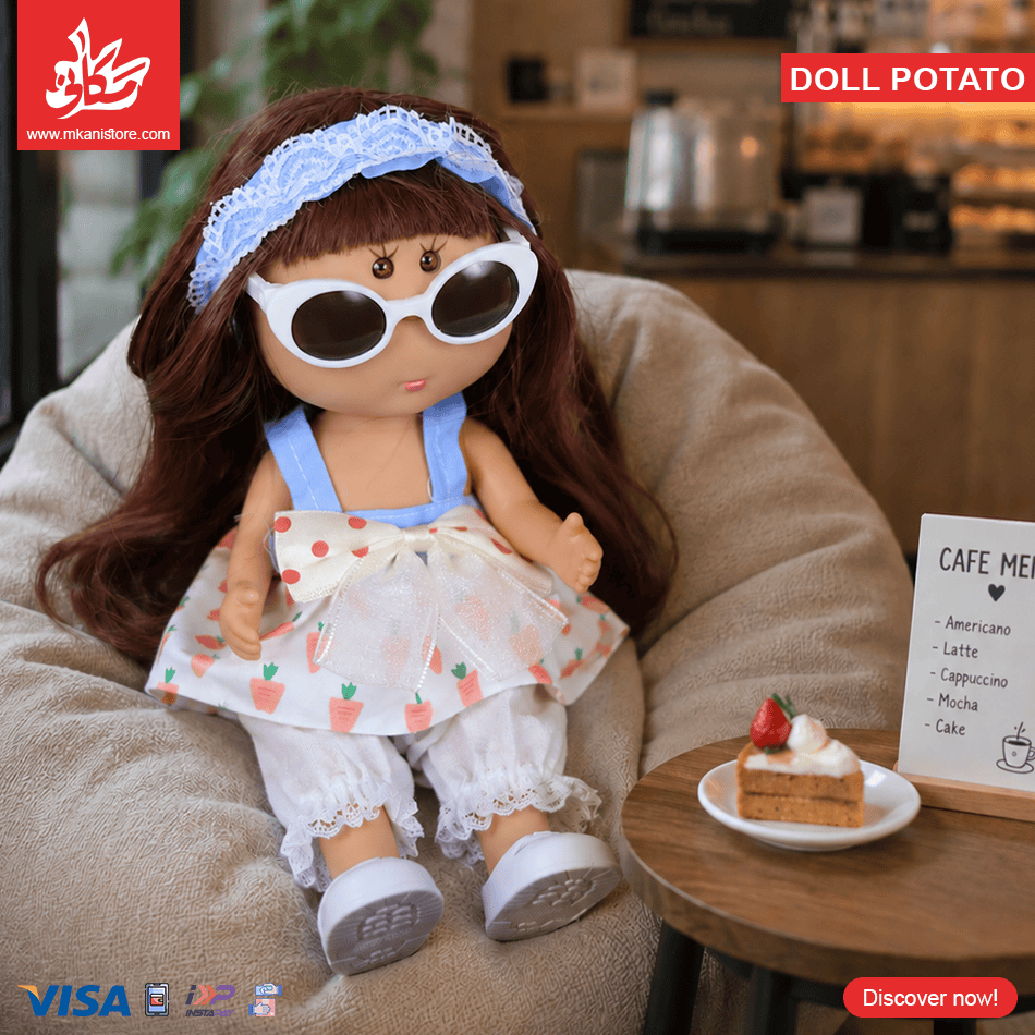 غ278 Hard Rubber Doll Potato With Music Barbie 22Cm - Style 15 - الصورة 1