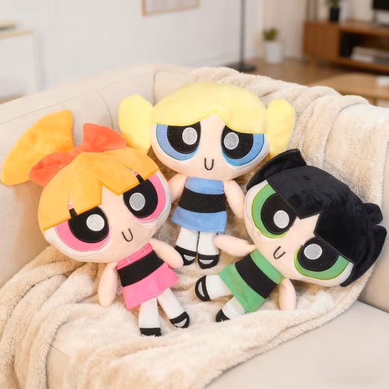 غ303 1Pc Random - Plush Doll Soft Powerpuff - 25cm - الصورة 1