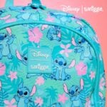 ⁦Smiggle Classic Backpack  17 Inches - Turquoise Stitch⁩ - الصورة ⁦4⁩