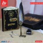 ⁦Gift Box Harry Potter Writing and PU Leather Notebook A5 With Lock - Green⁩ - الصورة ⁦3⁩