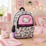 ⁦Smiggle Classic Backpack  17 Inches - Kitty⁩ - الصورة ⁦5⁩