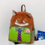 ⁦Fashion Original PU leather Bag - Zootopia Nick 3D Backpack⁩ - الصورة ⁦3⁩