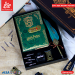 Gift Box Harry Potter Writing and PU Leather Notebook A5 With Lock - Green
