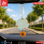 Polymer Clay Swinging Car Charm - Dua For Travel - Mint