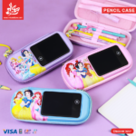 1Pc Random - 3D Pencil Case with Built-in LCD Writing Tablet - Princess