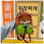 ⁦Fashion Original PU leather Bag - Zootopia Nick 3D Backpack⁩ - الصورة ⁦6⁩