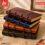 ⁦Vintage Notebook Rope Binding A6 PU Leather - Harry Potter - Blue - 112 Kraft Pages⁩ - الصورة ⁦5⁩