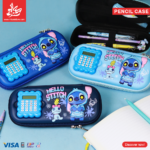 1Pc Random - 3D Pencil Case with Built-in Calculator - Stitch