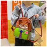 ⁦Fashion Original PU leather Bag - Zootopia Nick 3D Backpack⁩ - الصورة ⁦7⁩