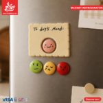 ⁦1Pc Random Polymer Clay - Fridge Magnet - Mood Emoji⁩ - الصورة ⁦2⁩