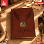 ⁦Premium Vintage Notebook 17×23cm Leather - With Golden Lock - Harry Potter - 100 Pages⁩ - الصورة ⁦2⁩