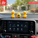 3Pcs Miniature Figurines - Interior Car Ornaments - Yellow Duck