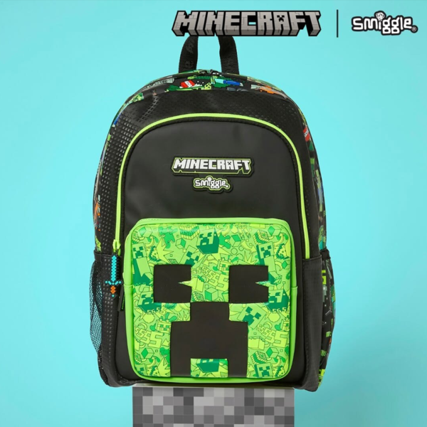Smiggle Classic Backpack  17 Inches - Minecraft