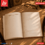 ⁦Premium Vintage Notebook 17×23cm Leather - With Golden Lock - Harry Potter - 100 Pages⁩ - الصورة ⁦3⁩