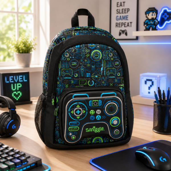 Smiggle Classic Backpack  17 Inches - Game Controller