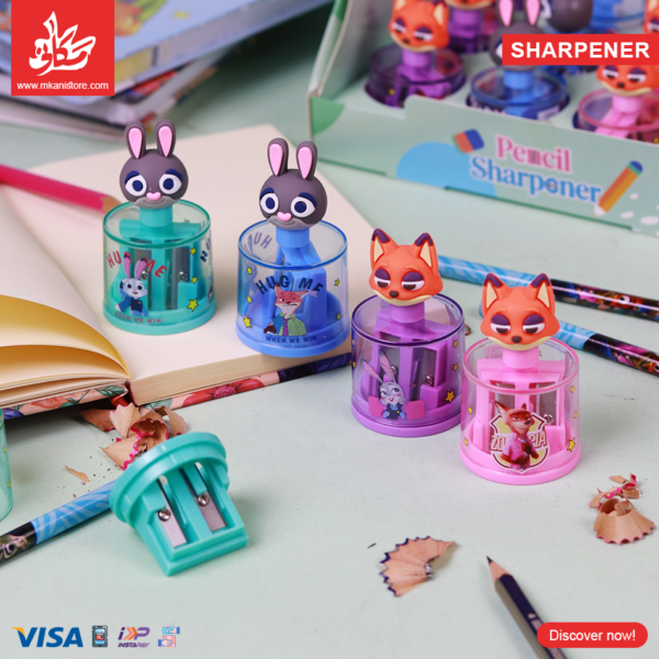 1Pc Random - 3D Silicone Sharpener - Zootopia - (2compartments)