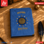 Vintage Notebook Leather 17×23cm Harry Potter - Moving Circle with Magnet - Blue 105 Pages