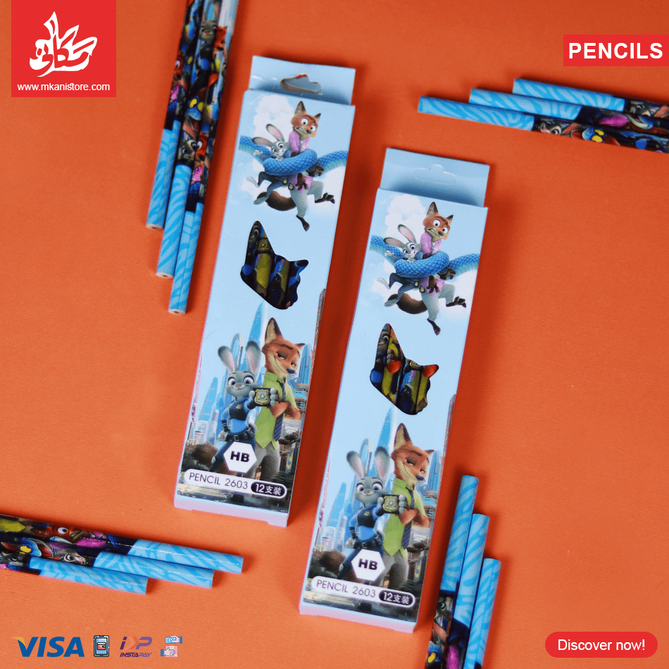 245 1Pack - Set of 12pcs HB Wooden Pencils - Zootopia - الصورة 1