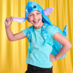 ⁦Smiggle Backpack 15 Inches With Hoodie - Stitch⁩ - الصورة ⁦3⁩