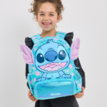 ⁦Smiggle Backpack 15 Inches With Hoodie - Stitch⁩ - الصورة ⁦4⁩