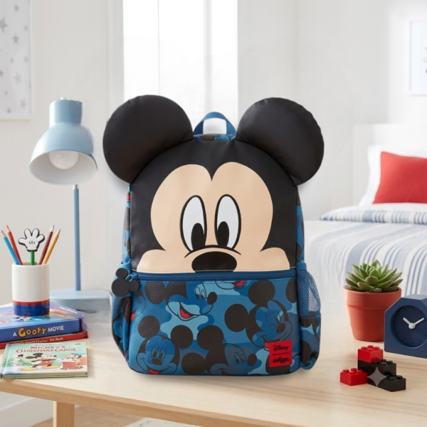 Smiggle Backpack 15 Inches With Hoodie - Mickey Mouse