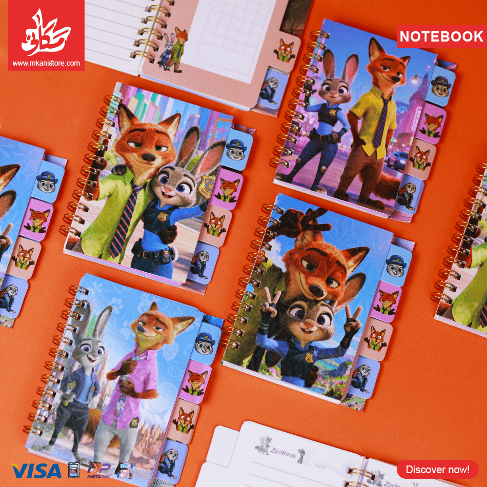 260 1Pc Random - Notebook Zootopia - 10×12cm 75 Pages - الصورة 1