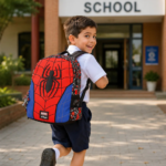 ⁦Smiggle Backpack 15 Inches With Hoodie - Spider Man⁩ - الصورة ⁦12⁩