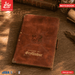 ⁦Vintage Notebook Leather 17×23cm Harry Potter - Moving Circle with Magnet - Brown 105 Pages⁩ - الصورة ⁦2⁩