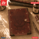 Vintage Notebook Leather 17×23cm Harry Potter - with Magnet Lock - Brown 80 Pages