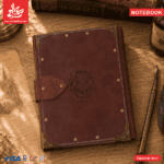 ⁦Vintage Notebook Leather 17×23cm Harry Potter - with Magnet Lock - Brown 80 Pages⁩ - الصورة ⁦2⁩