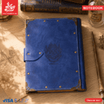 ⁦Vintage Notebook Leather 17×23cm Harry Potter - with Magnet Lock - Blue 80 Pages⁩ - الصورة ⁦2⁩