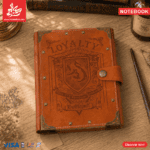 Vintage Notebook Leather 17×23cm Harry Potter - with Magnet Lock - Orange 80 Pages