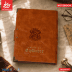 ⁦Vintage Notebook Leather 17×23cm Harry Potter - with Magnet Lock - Orange 80 Pages⁩ - الصورة ⁦2⁩