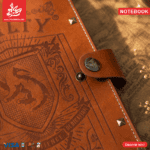 ⁦Vintage Notebook Leather 17×23cm Harry Potter - with Magnet Lock - Orange 80 Pages⁩ - الصورة ⁦3⁩