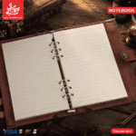 ⁦Vintage Notebook Leather 17×23cm Harry Potter - with Magnet Lock - Blue 80 Pages⁩ - الصورة ⁦4⁩